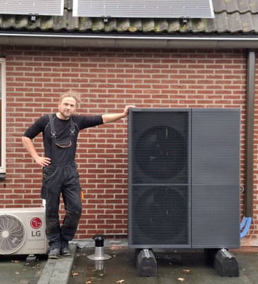 Warmtepomp binnenunit installatie